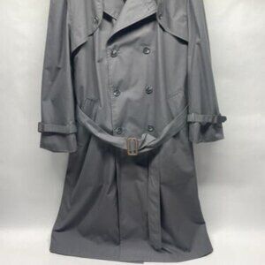 Towncraft Grey Lined Belted Trench Coat Size 48
